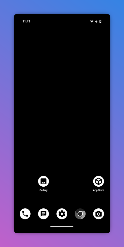 Graphene OS homescreen